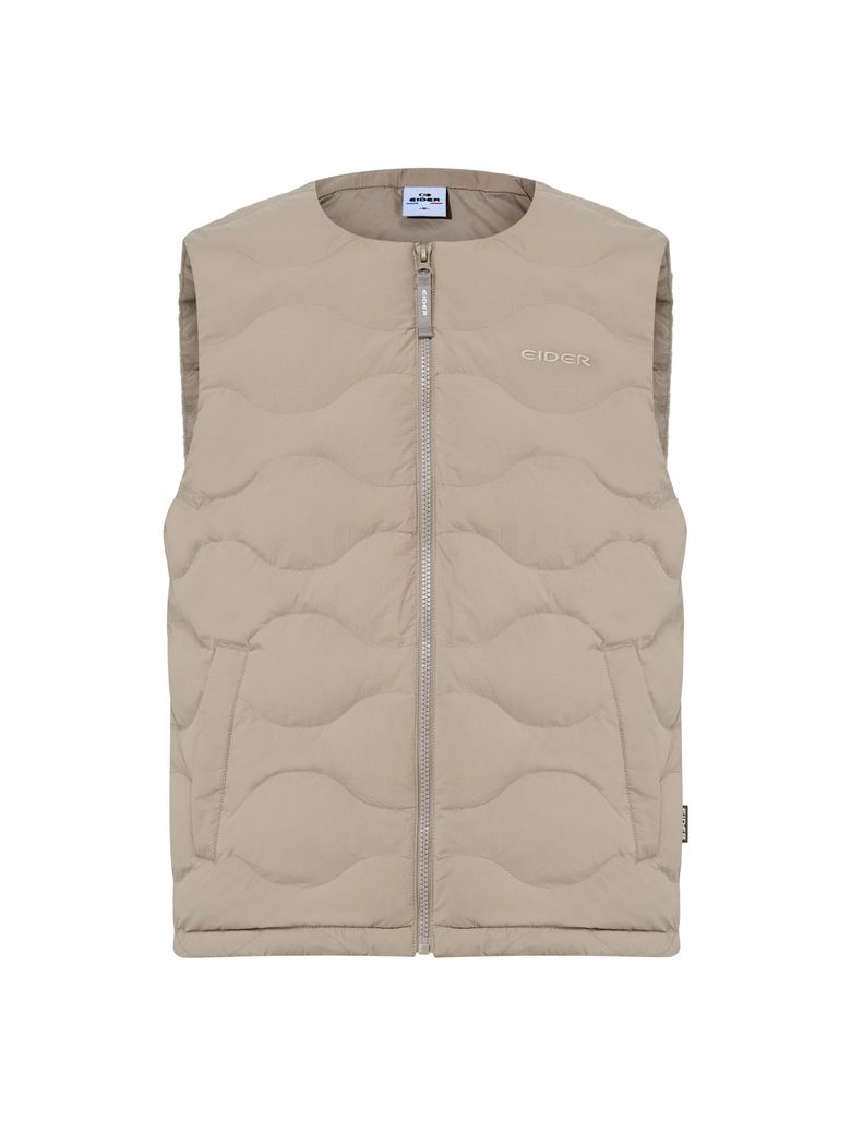 POP 남성 U넥 경량 패딩 베스트_MID BEIGE