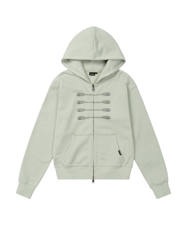 Napoleon Printed Zip-Up Hoodie (Mint)
