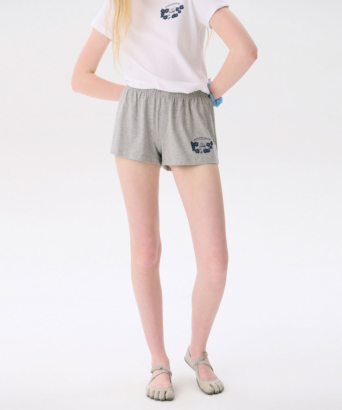 준준스페이스(JUNEJUNE SPACE) Hawaiian Print Shorts_Dark Gray(하와이안 프린트 반바지_다크그레이)