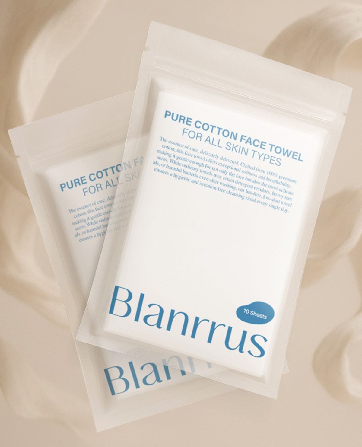 블랑루스(BLANRRUS) 퓨어 코튼 페이스타올 10매