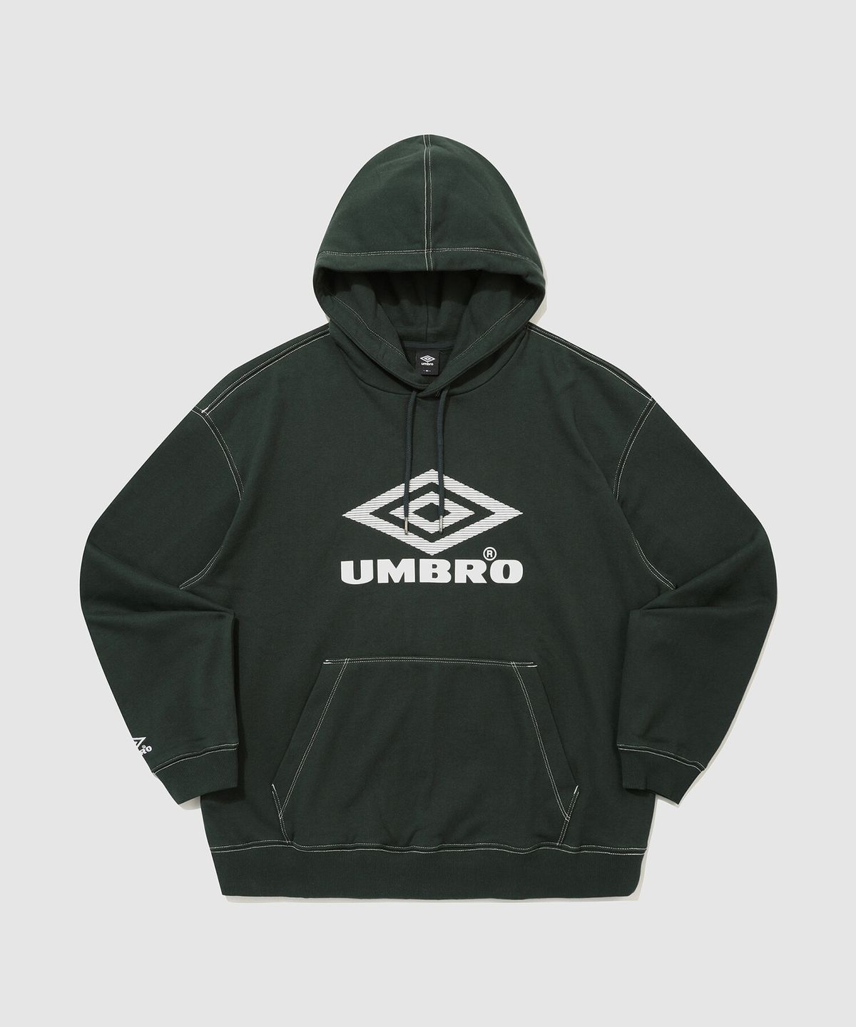 엄브로(UMBRO) 크리스피 타슬란 솔리드 후드 티셔츠 그린 UR321CHD96