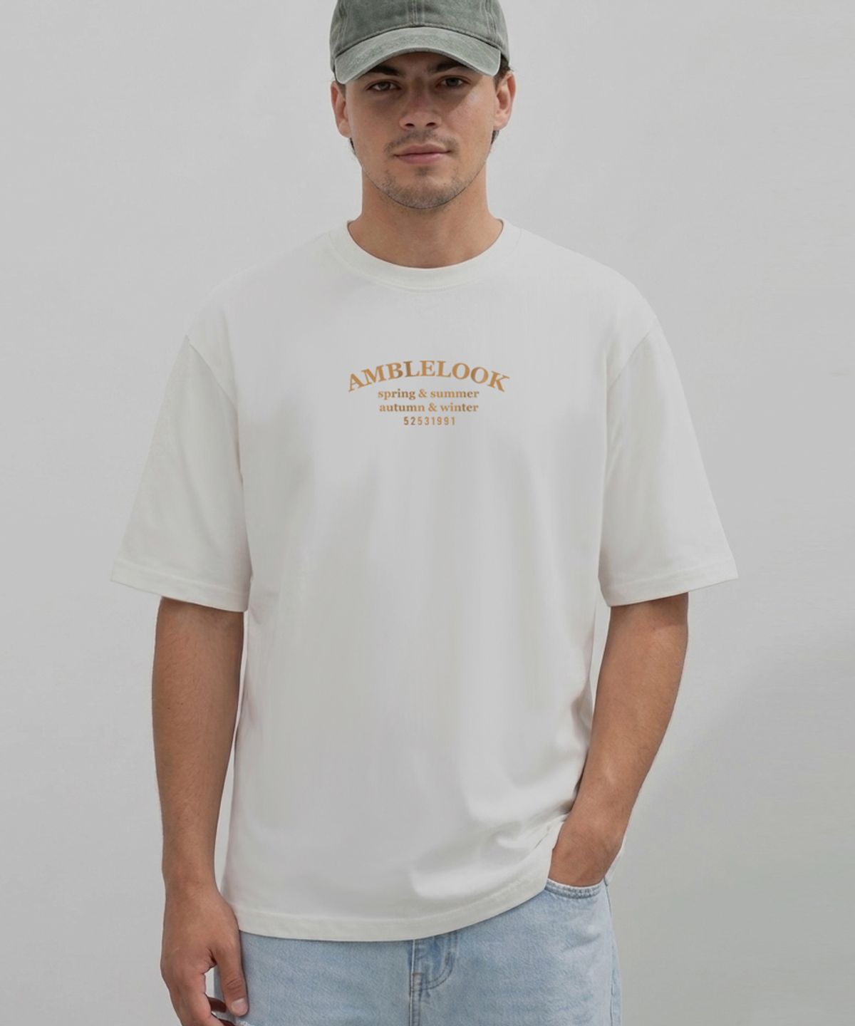 엠블룩(AMBLELOOK) 프리미엄 면스판 반팔티셔츠 ABLK5253 (4color)