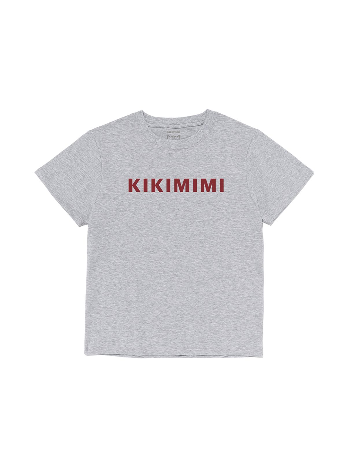 키키미미(KIKIMIMI) 크롭 키키미미 폰트 티셔츠 (멜란지)