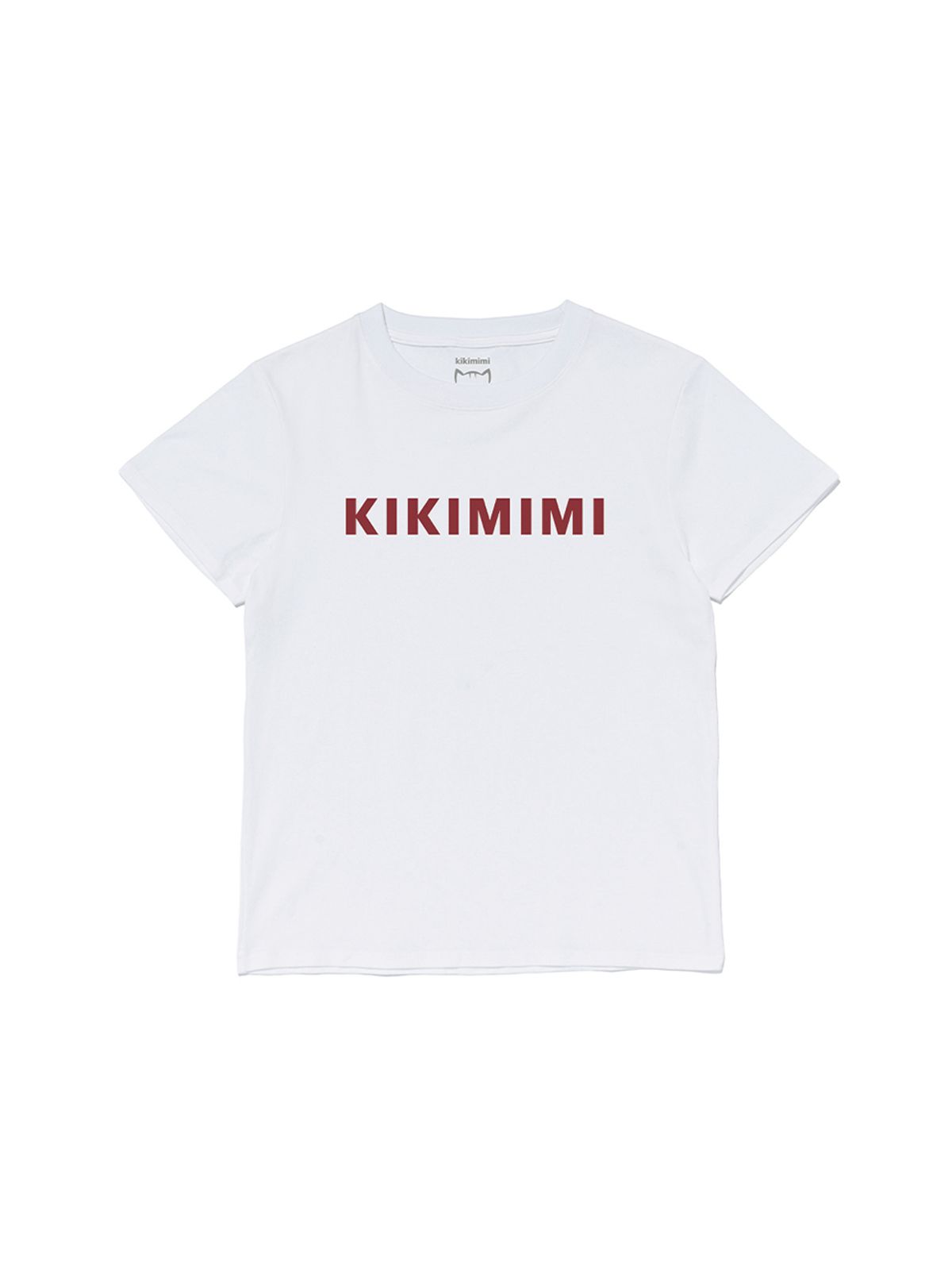 키키미미(KIKIMIMI) 크롭 키키미미 폰트 티셔츠 (화이트)