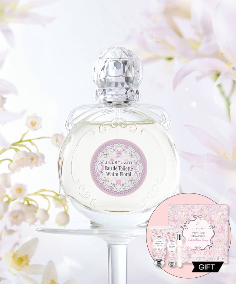 화이트 플로럴 오 드 뚜왈렛 50ml(+기프트 컬렉션 - 헤드클렌즈 60g/롤온 10ml/핸드크림 30g 구성 (58,000원 상당)