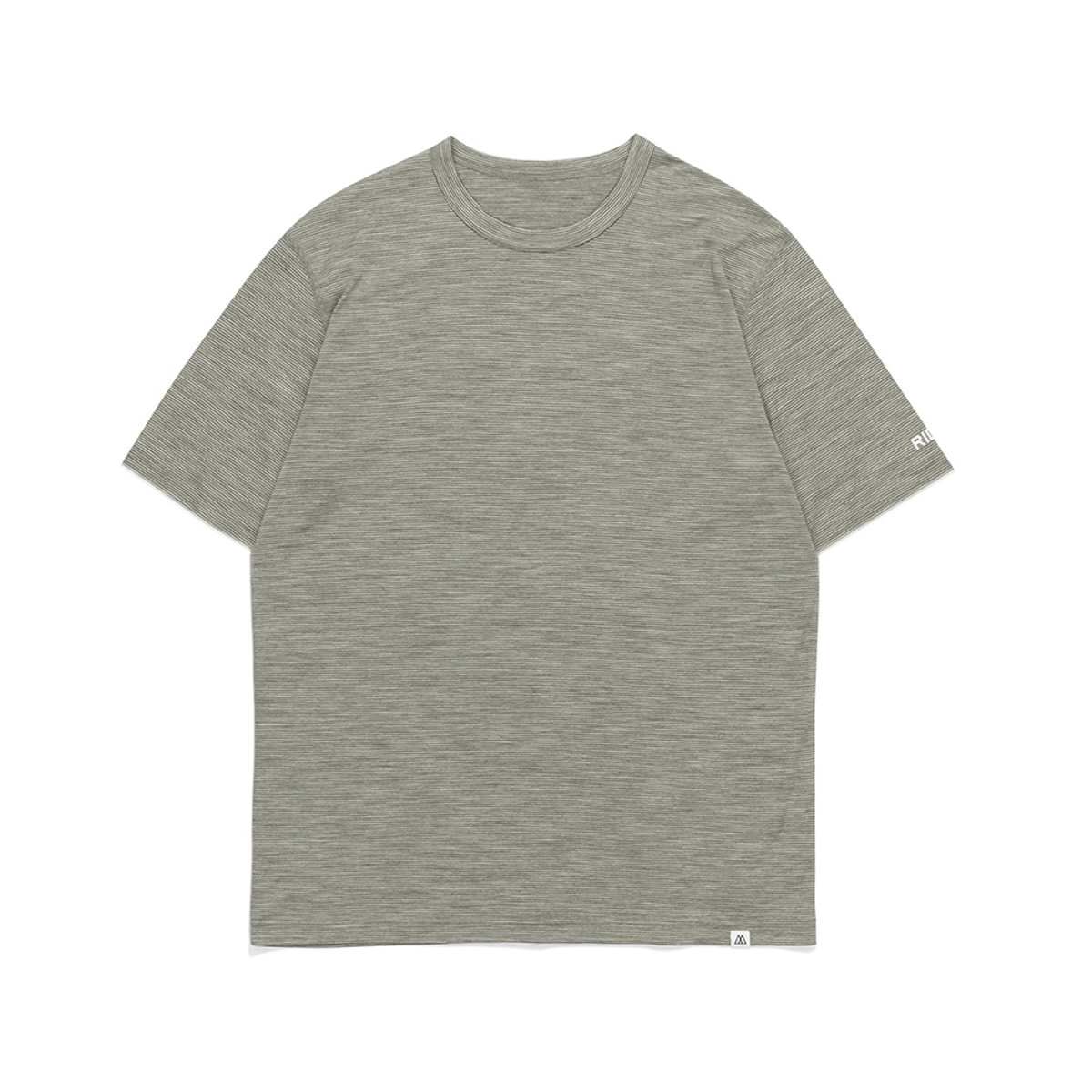 릿지 마운틴 기어(RIDGE MOUNTAIN GEAR) 메리노 베이직 마이크로 보더 반팔 티 세이지 그레이 남성