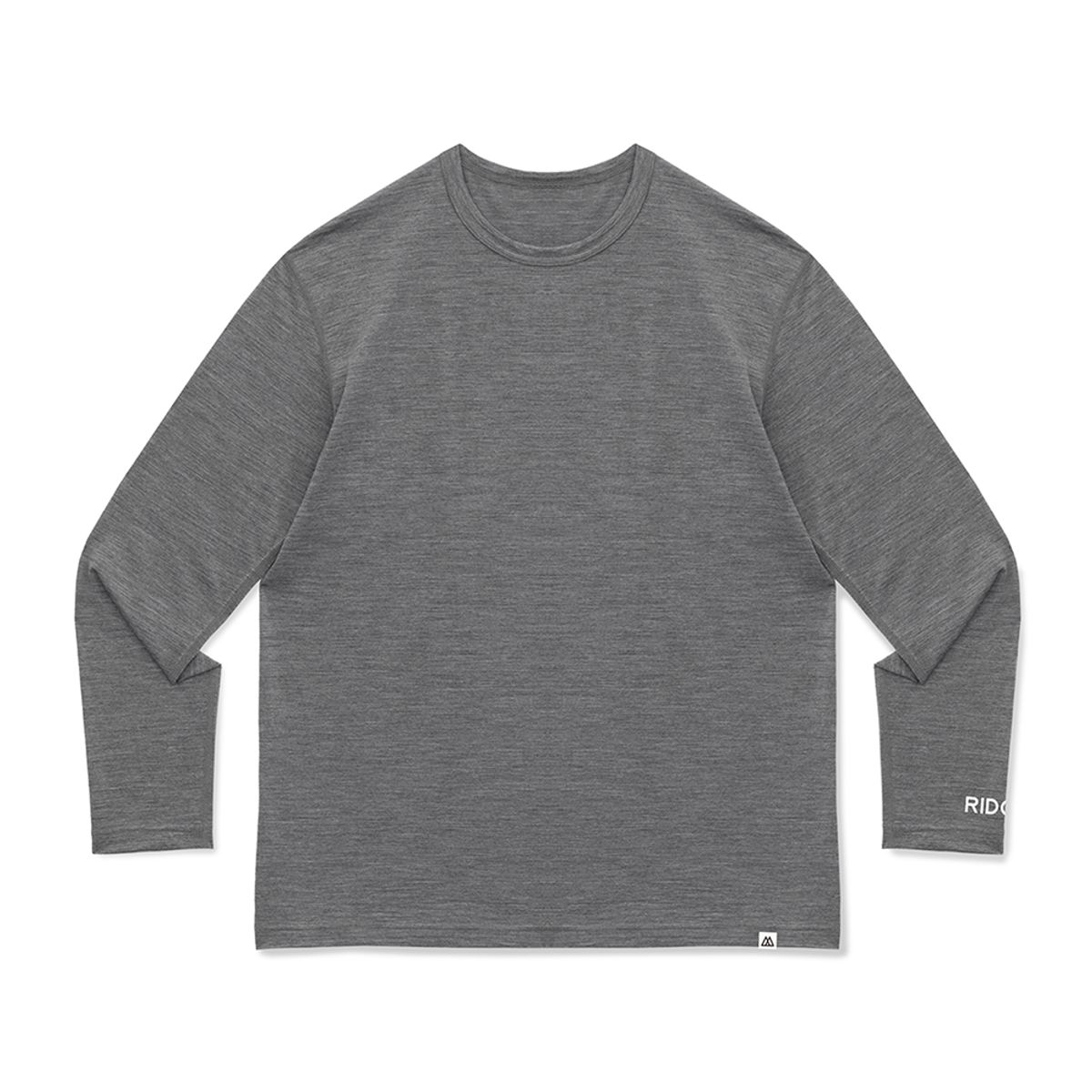 릿지 마운틴 기어(RIDGE MOUNTAIN GEAR) 메리노 베이직 긴팔 티셔츠 헤더 차콜 남성
