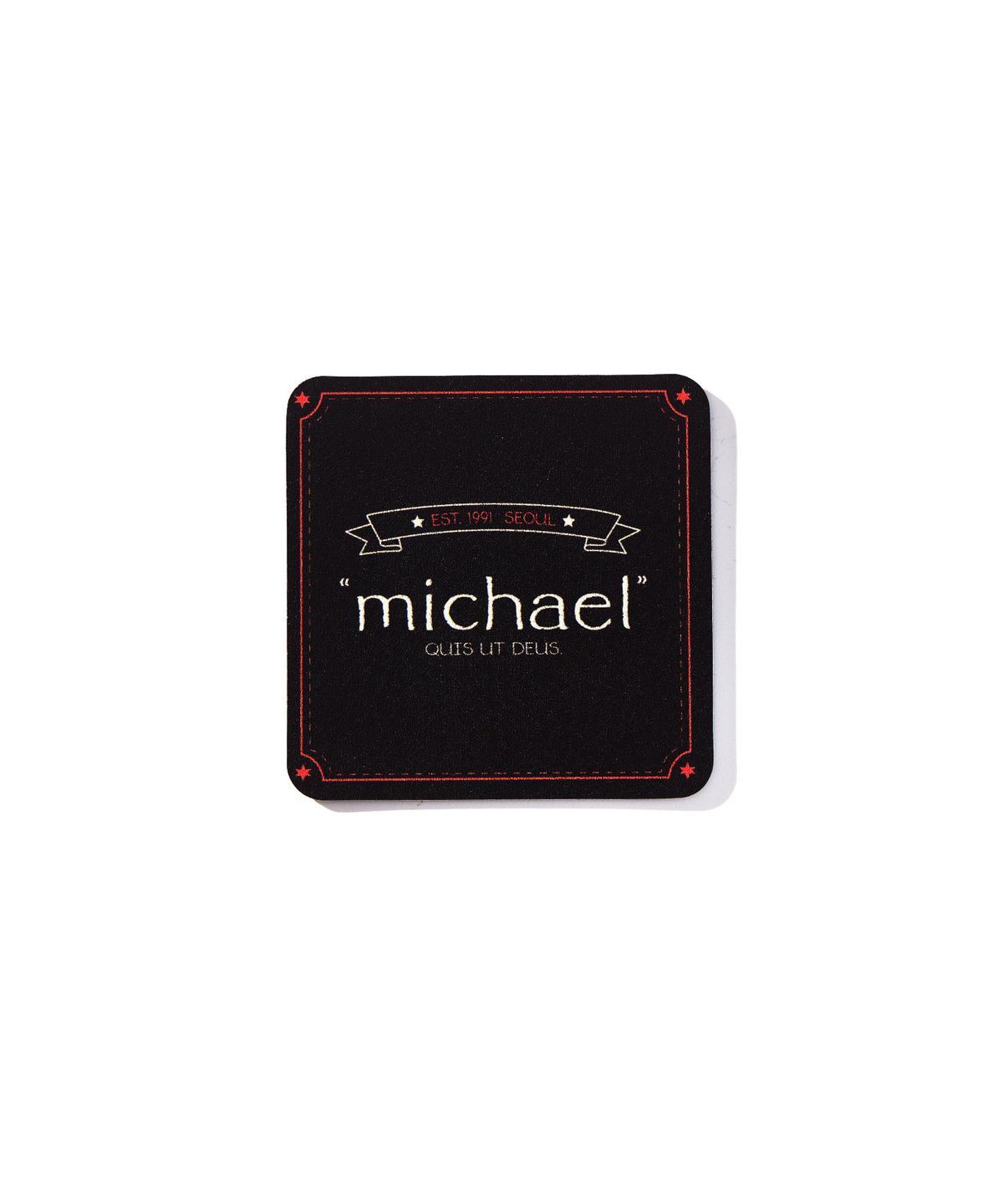 미카엘1991(MICHAEL1991) 로고 코스터, Black