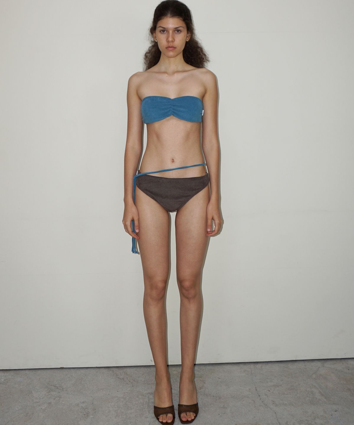 떨스티클럽(THIRSTYCLUB) Terry bikini (Blue) - Bandeau top