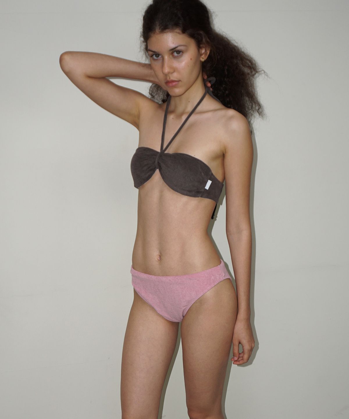 떨스티클럽(THIRSTYCLUB) Terry bikini (Brown) - Bandeau top