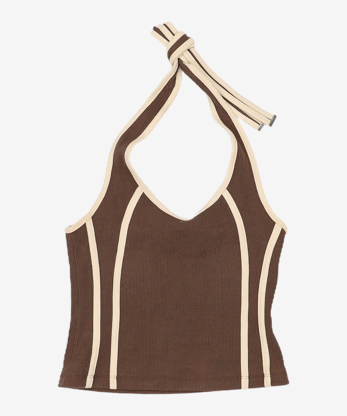 세릭(CERRIC) COLOR LINE HALTER NECK TOP / BLACK