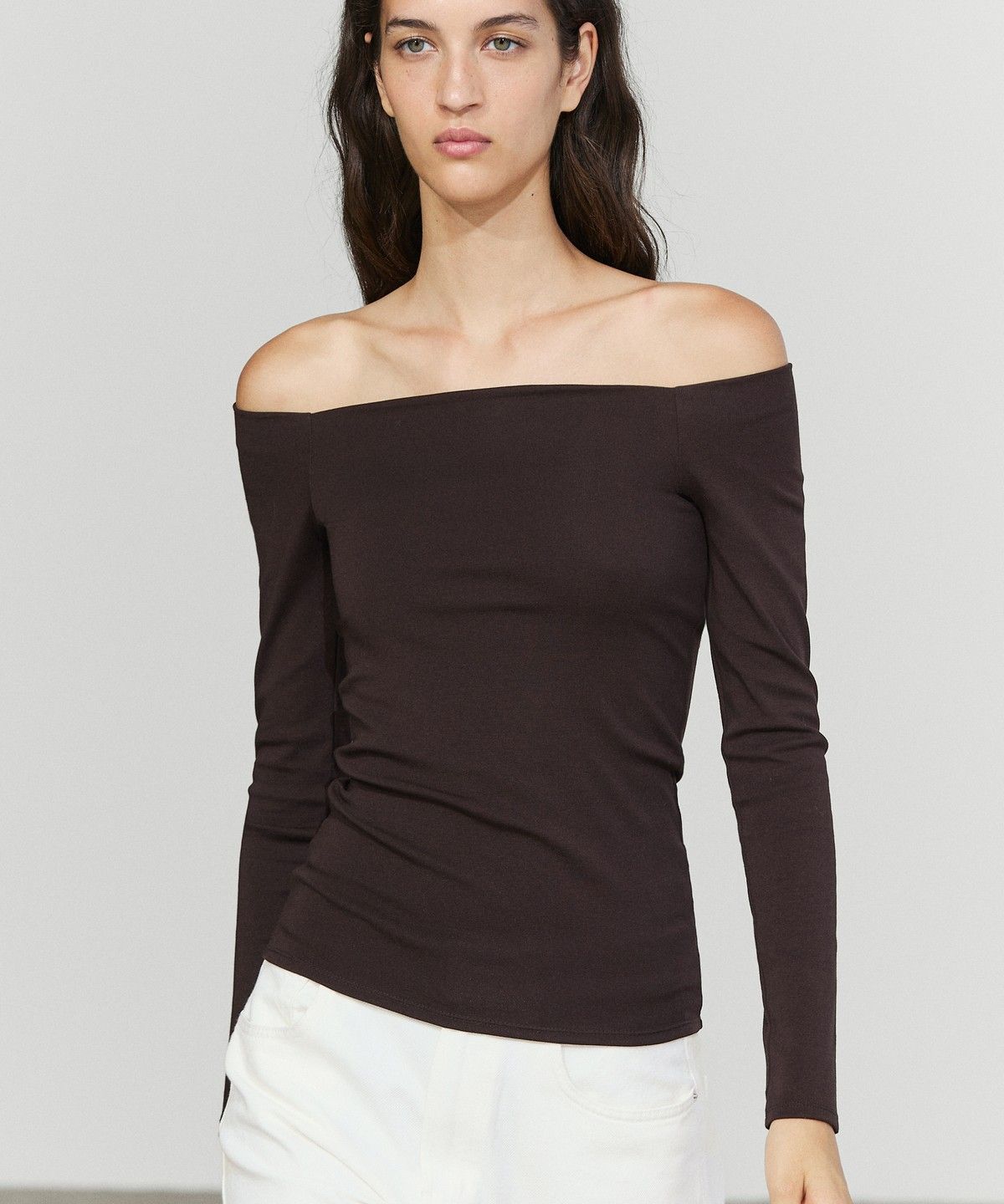 마시모두띠(MASSIMO DUTTI) 스트레치 긴소매 탑