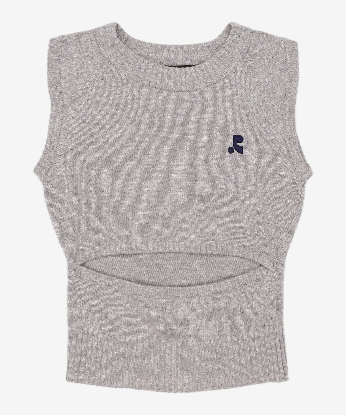 레스트앤레크레이션(REST&RECREATION) RR CUT OUT KNIT VEST GREY OS