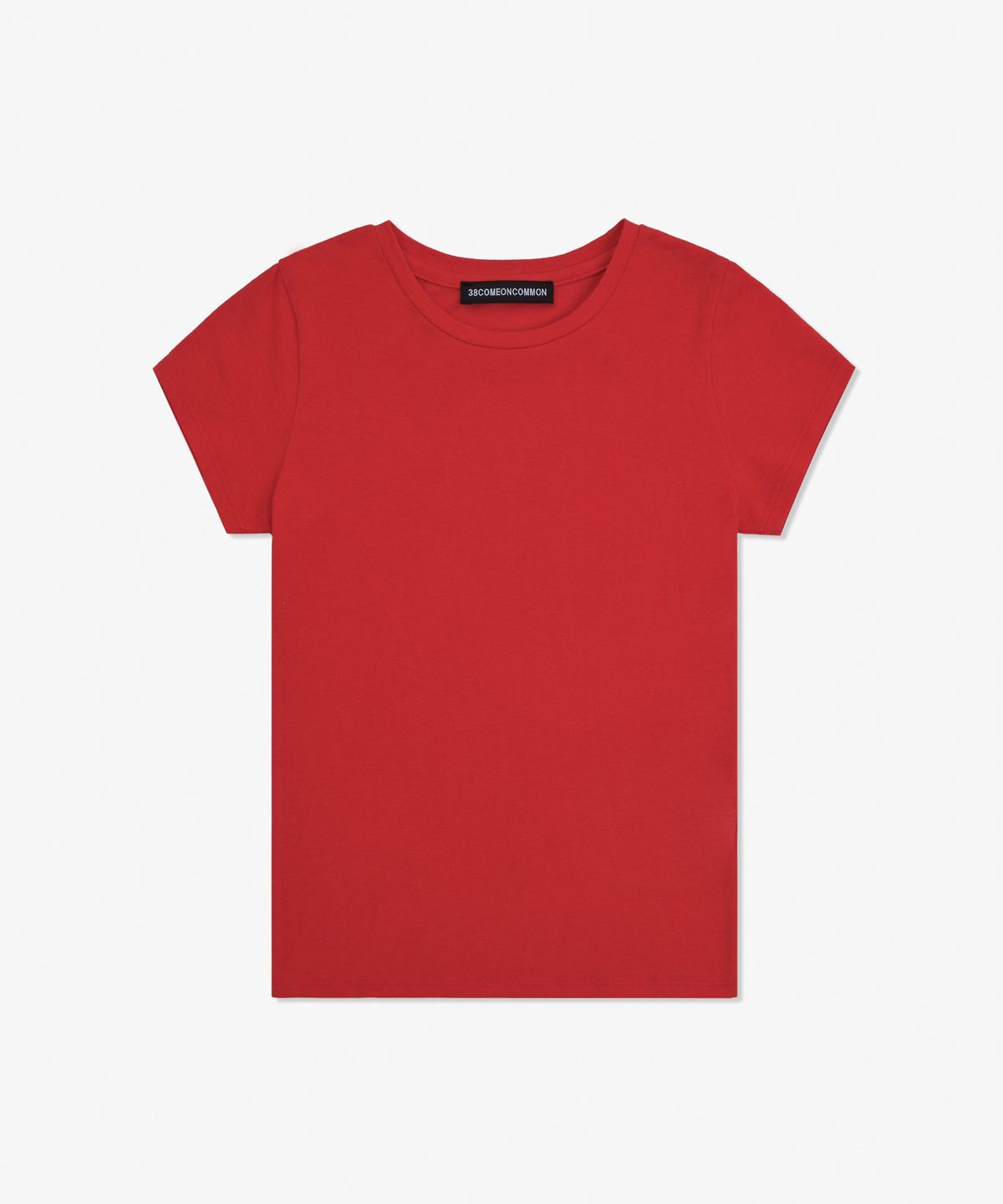38컴온커먼(38COMEONCOMMON) Cap Sleeve Slim T-Shirts (Red)