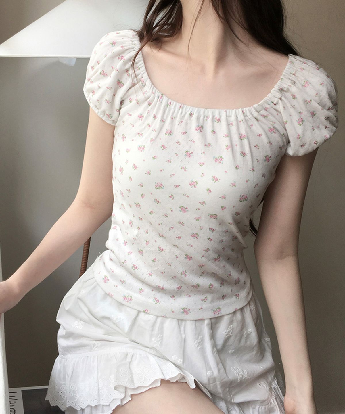 위스페어리(WHISFAIRY) Petite Candy Top - MINT CREAM