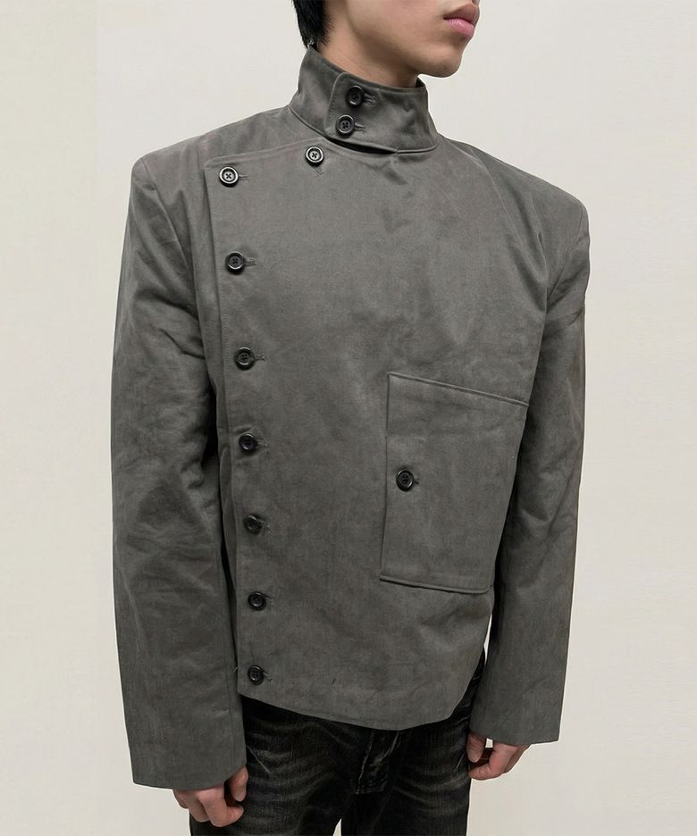 Asymmetric Stand Collar Jacket