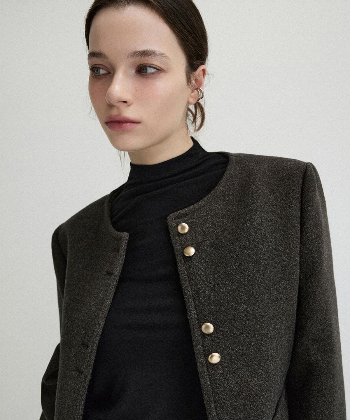 미쏘(MIXXO) 모크넥 반팔 티셔츠_MIWHWG920A