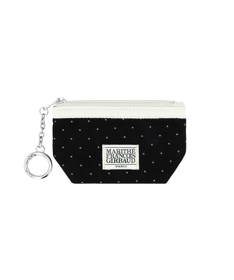 MINI CORDUROY POUCH KEYRING black