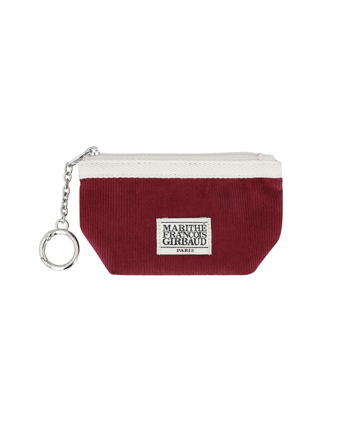 마리떼 프랑소와 저버(MARITHÉ + FRANҪOIS GIRBAUD) MINI CORDUROY POUCH KEYRING burgundy
