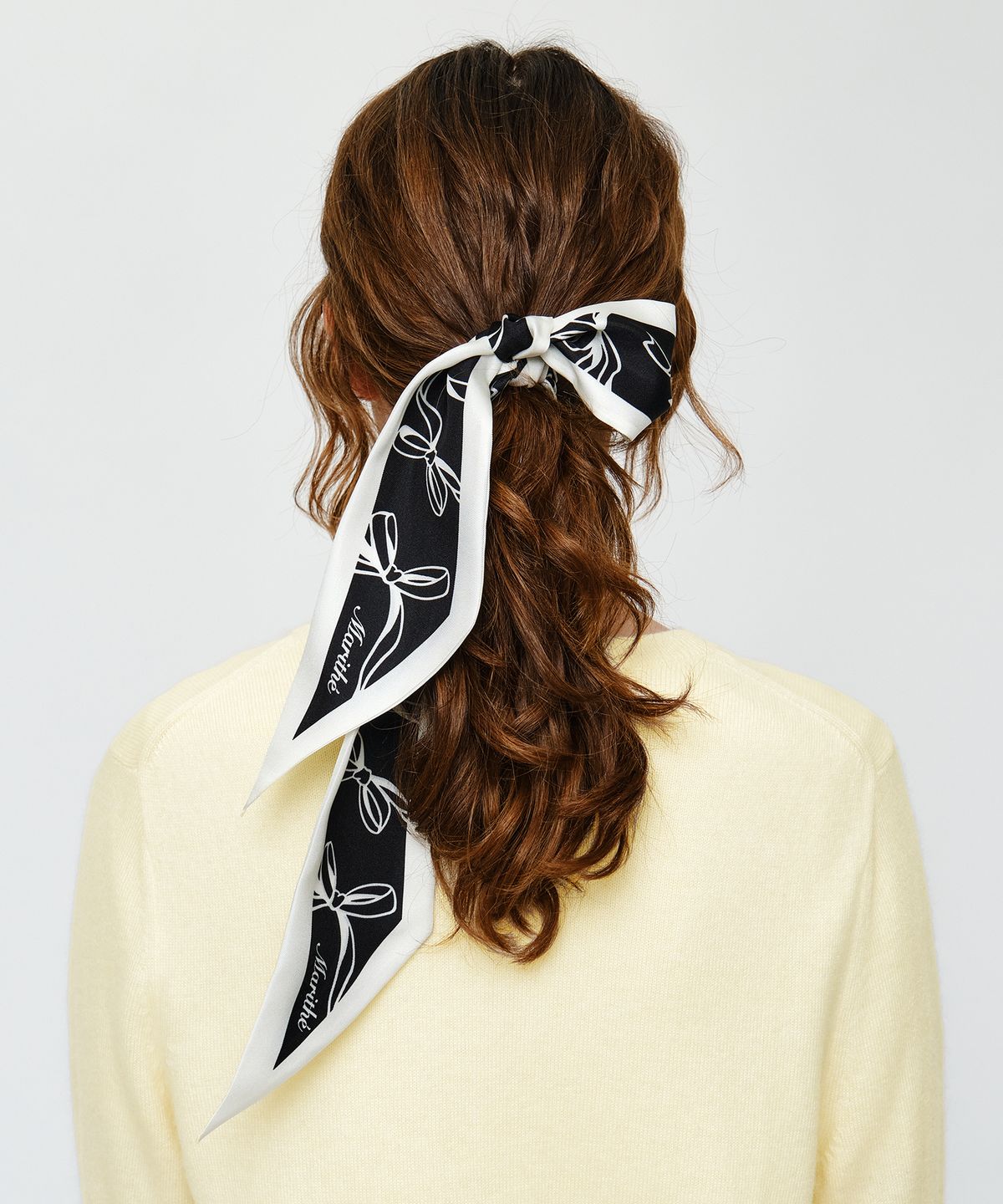 마리떼 프랑소와 저버(MARITHÉ + FRANҪOIS GIRBAUD) SILK TWILLY SCARF black