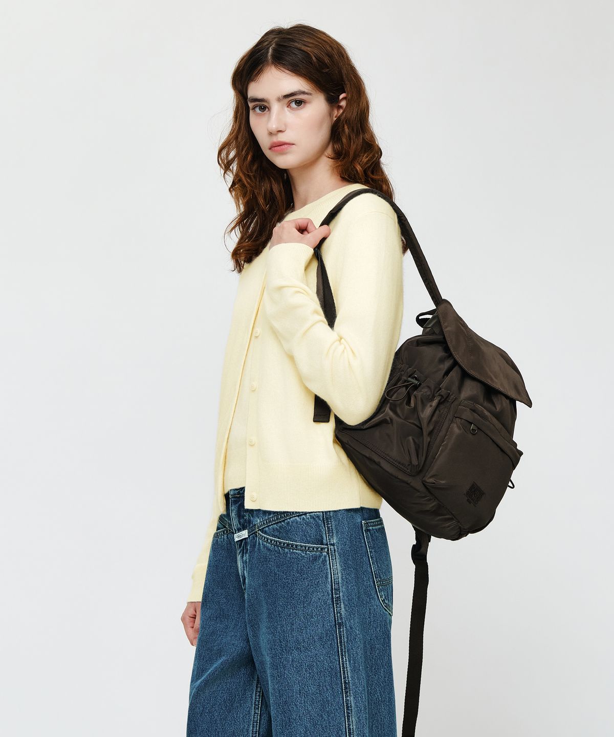 마리떼 프랑소와 저버(MARITHÉ + FRANҪOIS GIRBAUD) CLASSIC LOGO FLAP BACKPACK brown