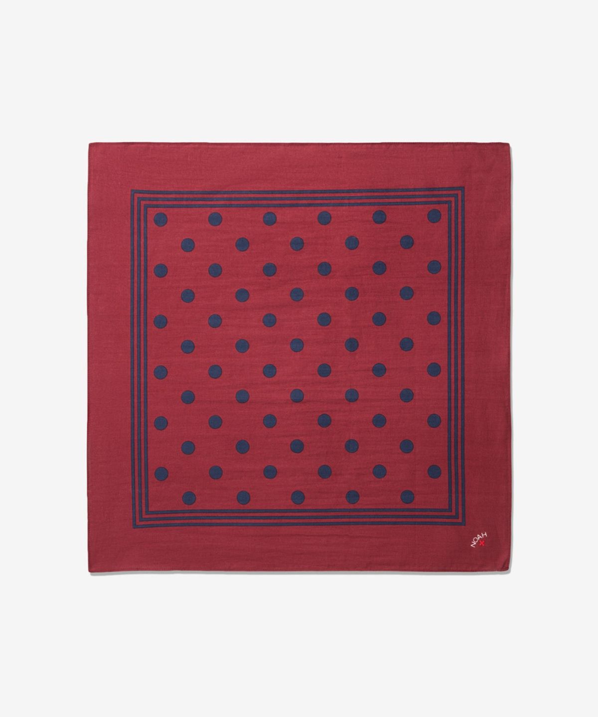 노아(NOAH) (U) 폴카 도트 반다나 버건디 POLKA DOT BANDANA BURGUNDY / NAVY