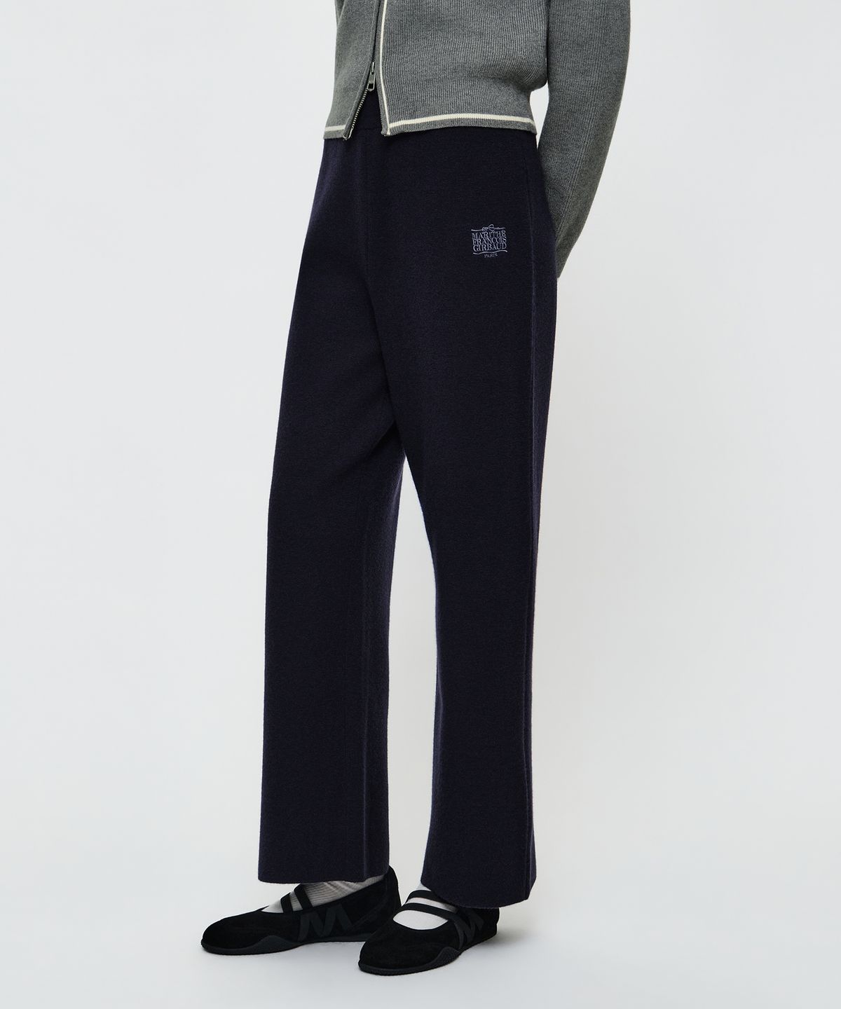 마리떼 프랑소와 저버(MARITHÉ + FRANҪOIS GIRBAUD) W RIBBON CLASSIC LOGO KNIT PANTS navy
