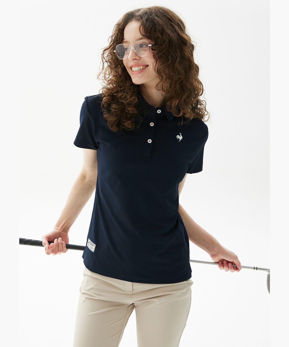 르꼬끄 골프(LECOQ GOLF) 여성 베이직 반팔 카라 티셔츠 _NV00 GR312LTS89
