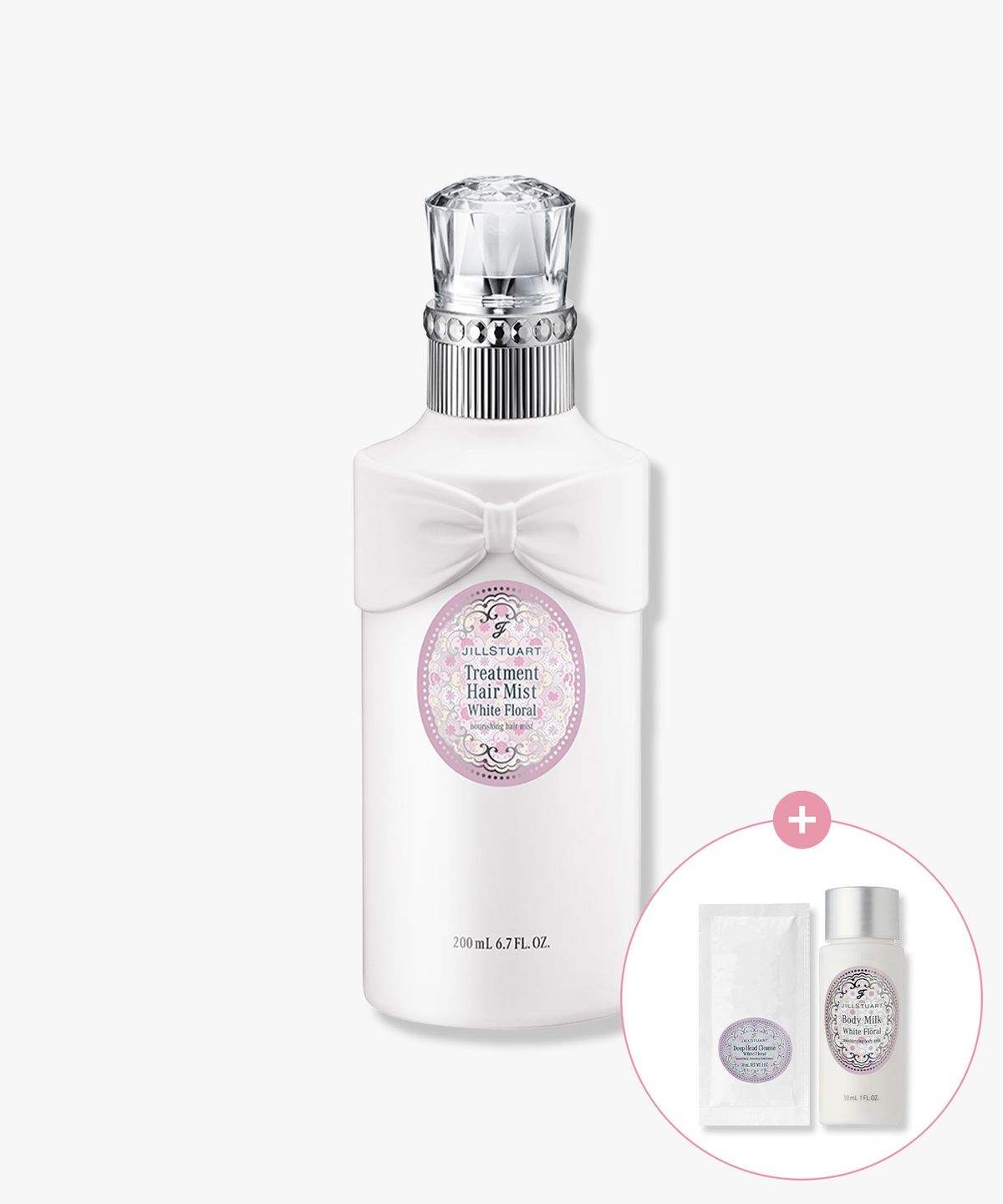 질스튜어트 뷰티(JILLSTUART BEAUTY) 화이트 플로럴 트리트먼트 헤어 미스트 200ml+헤드클렌즈, 바디밀크