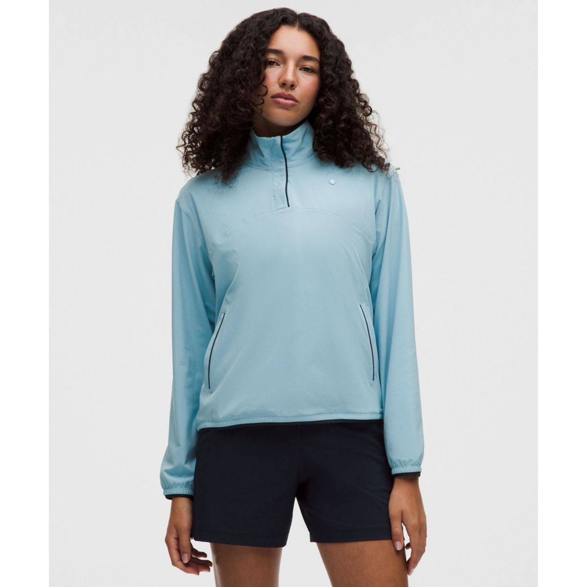 룰루레몬(LULULEMON) UV 프로텍티브 라이트웨이트 하프집  SEAF TRNV
