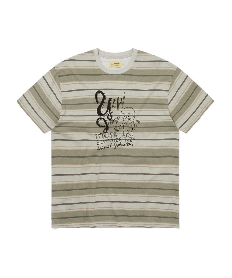 TNT Daniel Johnston Yip Jump Striped Tee Beige