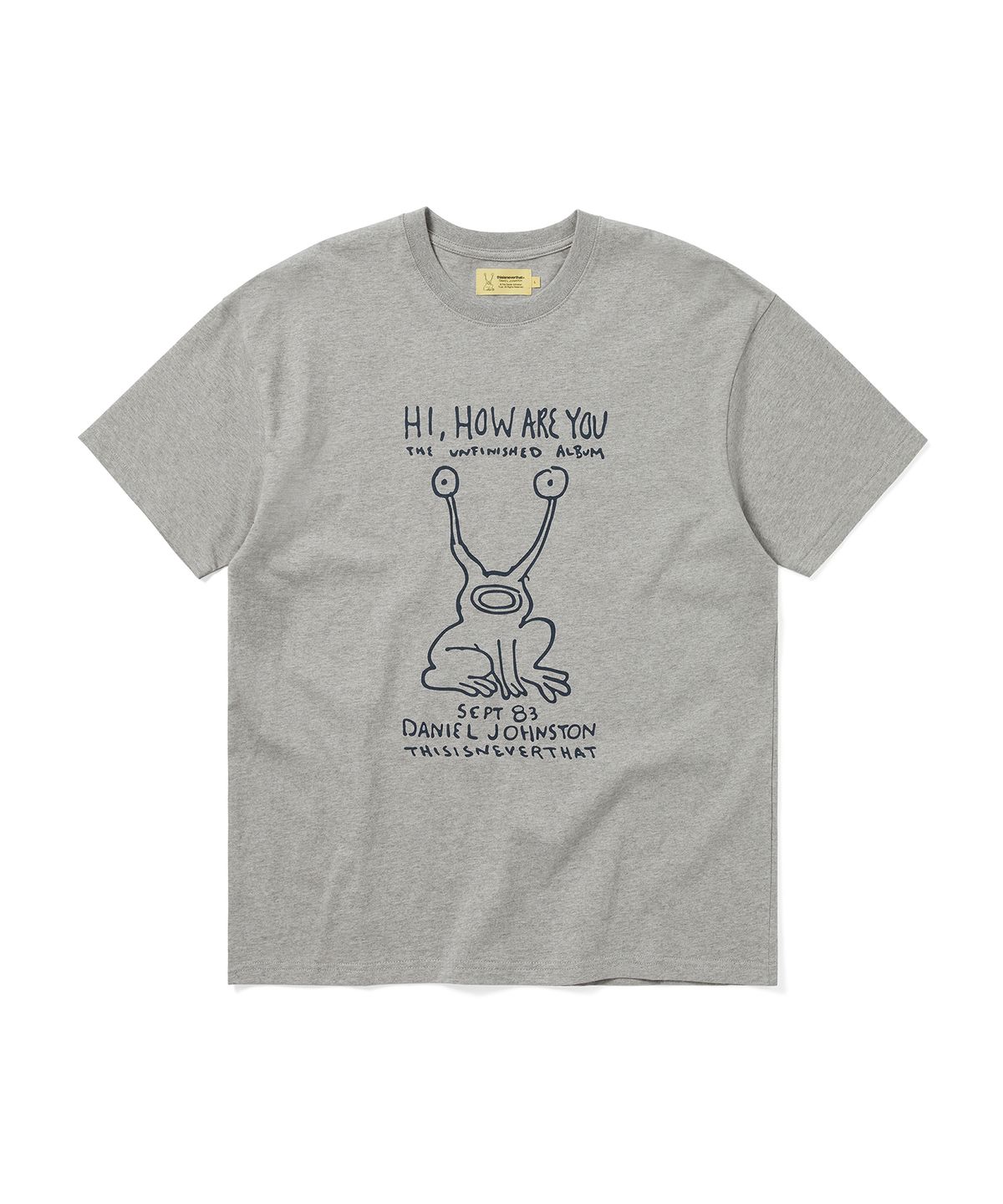 디스이즈네버댓(THISISNEVERTHAT) TNT Daniel Johnston Frog Tee Heather Grey