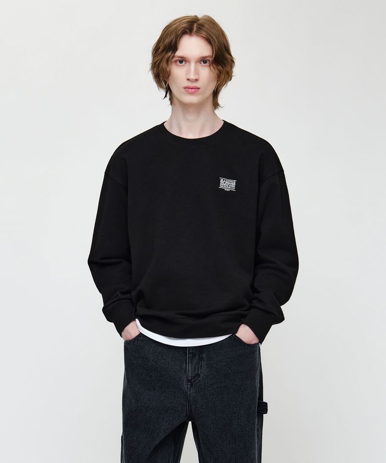 DOODLE CLASSIC LOGO OVERSIZED SWEATSHIRT black