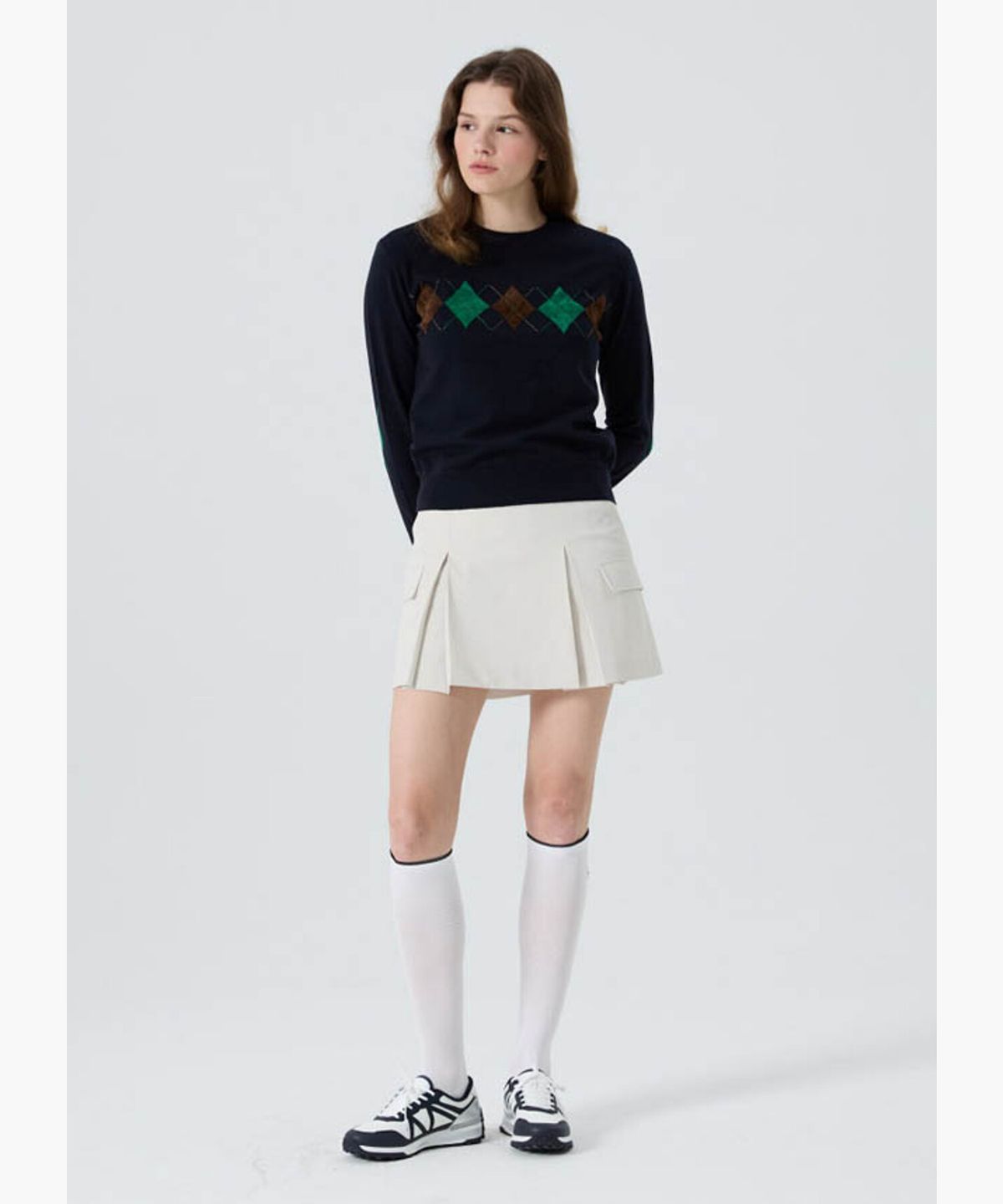 먼싱웨어(MUNSINGWEAR) 여성 간절기 스커트 라이트베이지 MR322LSK81