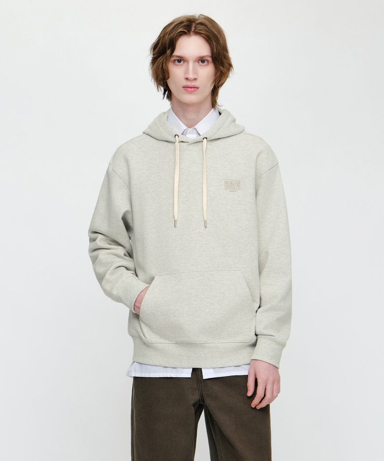 SMALL CLASSIC LOGO EMBROIDERY HOODIE oatmeal