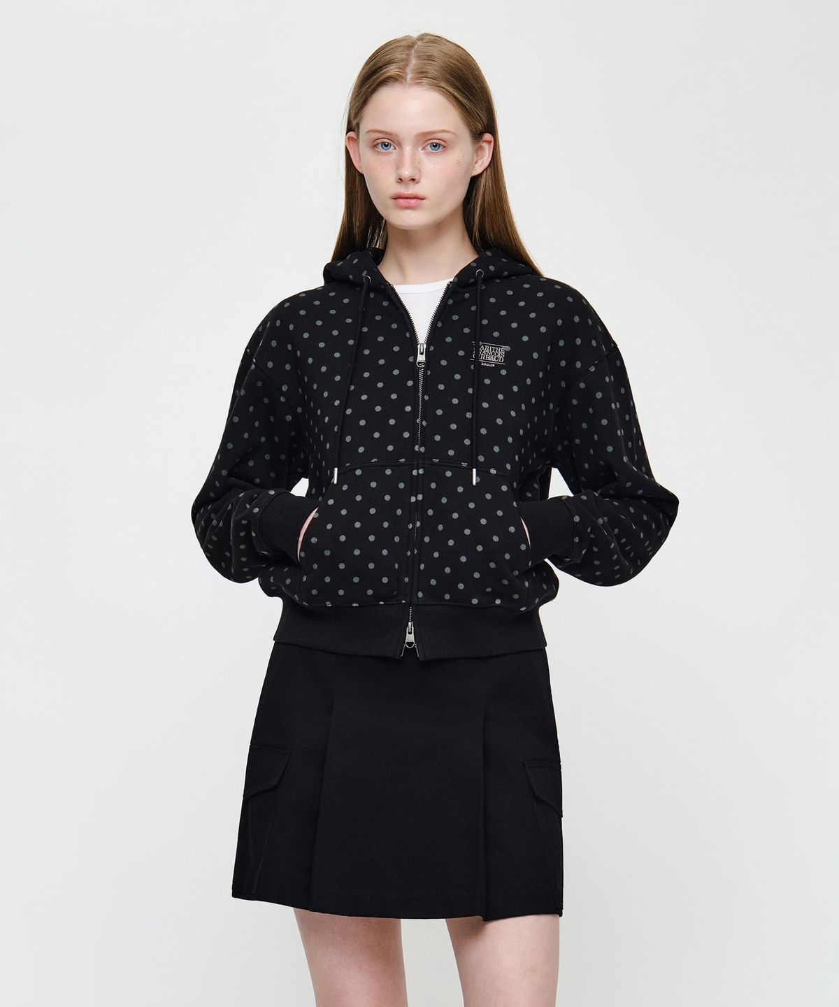 마리떼 프랑소와 저버(MARITHÉ + FRANҪOIS GIRBAUD) W SMALL CLASSIC LOGO HOODIE ZIPUP dot