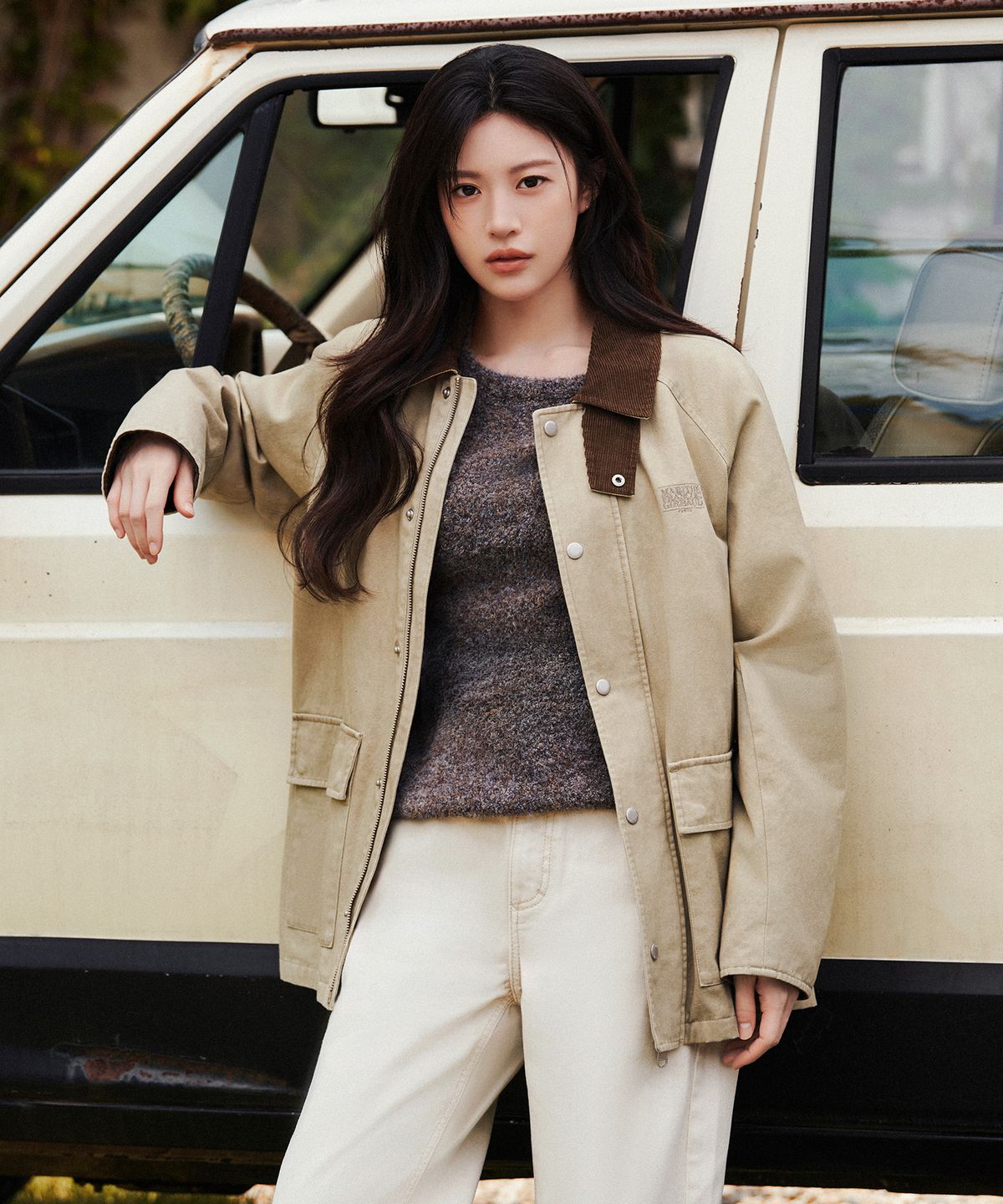 마리떼 프랑소와 저버(MARITHÉ + FRANҪOIS GIRBAUD) COTTON WORK JACKET light khaki