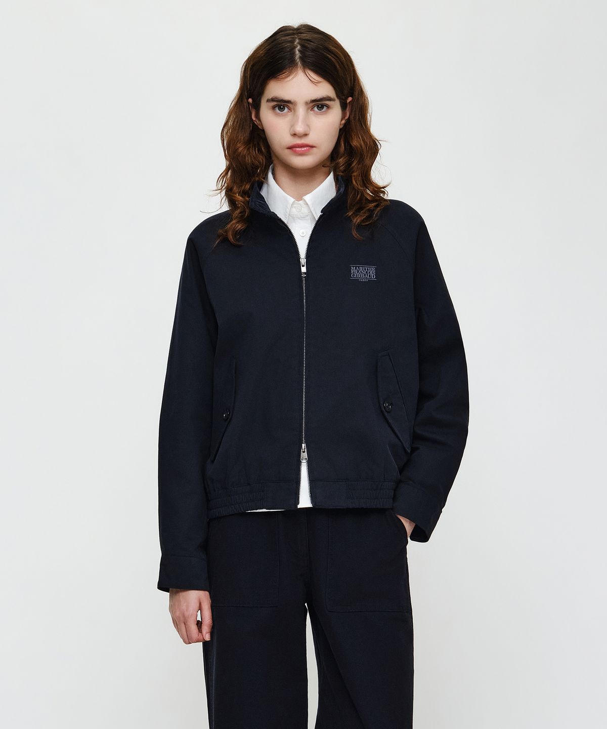 마리떼 프랑소와 저버(MARITHÉ + FRANҪOIS GIRBAUD) COTTON HERRINGTON JACKET navy