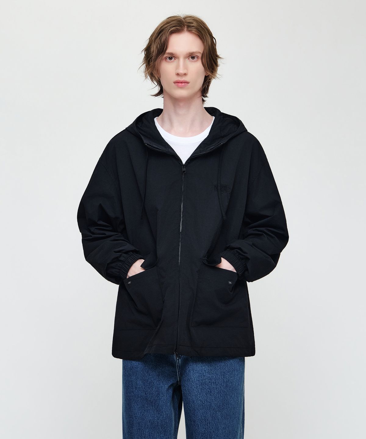 마리떼 프랑소와 저버(MARITHÉ + FRANҪOIS GIRBAUD) OUTPOCKET HOODED WIND JACKET black