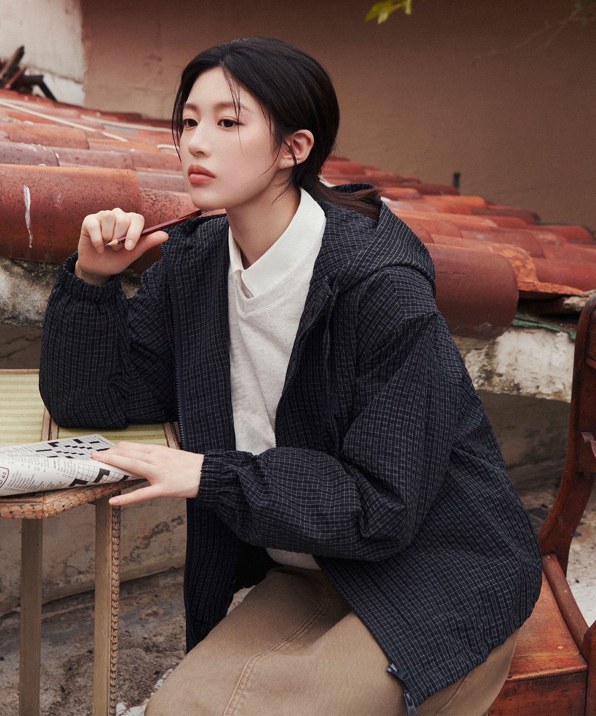마리떼 프랑소와 저버(MARITHÉ + FRANҪOIS GIRBAUD) OUTPOCKET HOODED WIND JACKET check