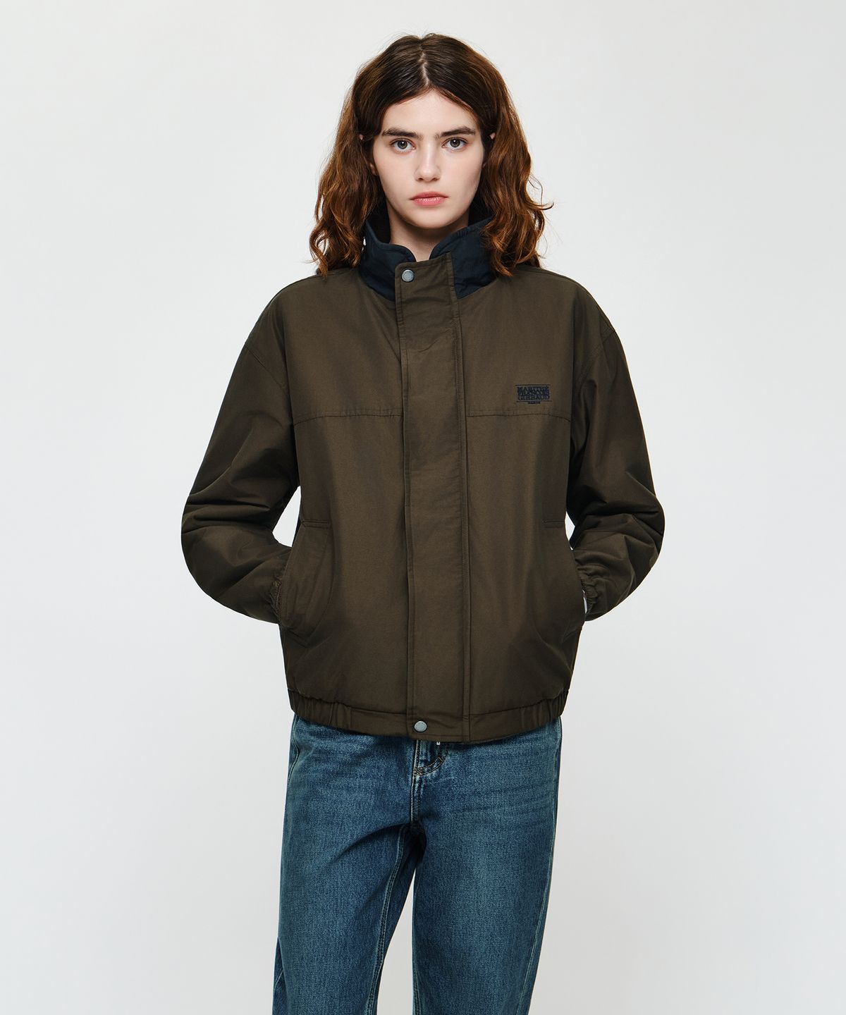 마리떼 프랑소와 저버(MARITHÉ + FRANҪOIS GIRBAUD) REVERSIBLE SAILING JACKET khaki brown