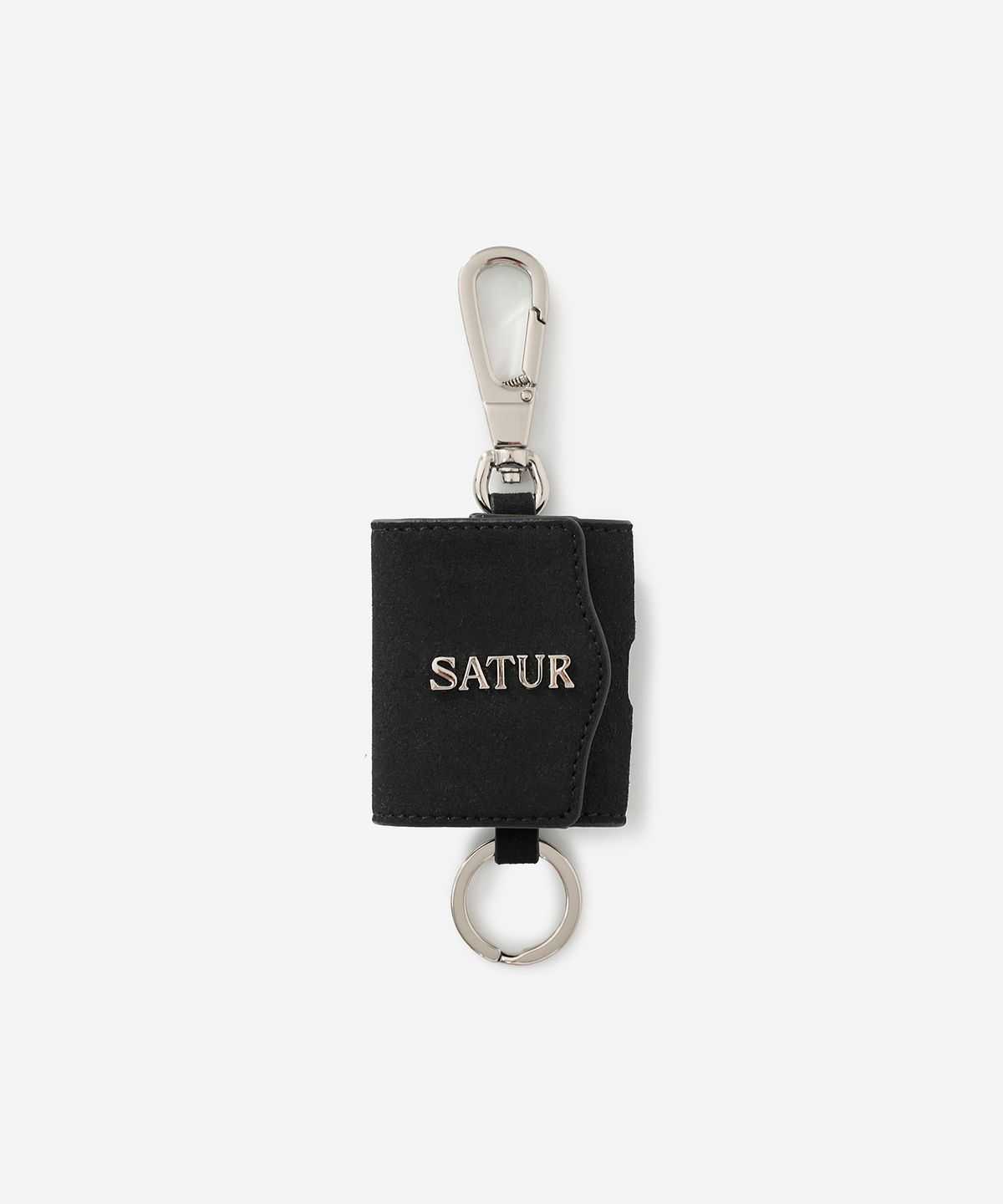 세터(SATUR) 신세틱 스웨이드 에어팟 케이스 키링 블랙