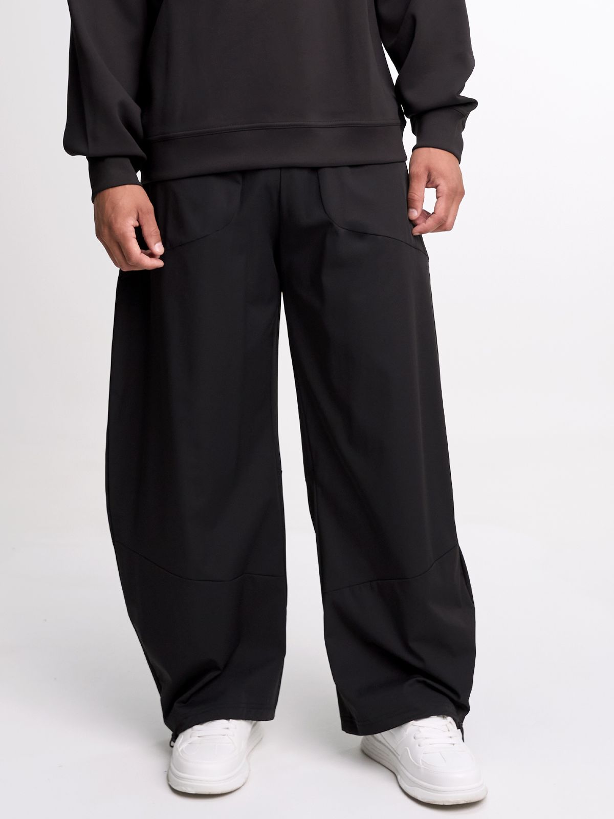 시그마스(SIGMAS) Centered Wide Leg Pant (Black)