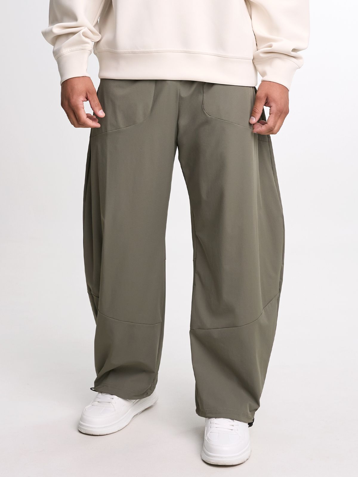 시그마스(SIGMAS) Centered Wide Leg Pant (Sage Green)