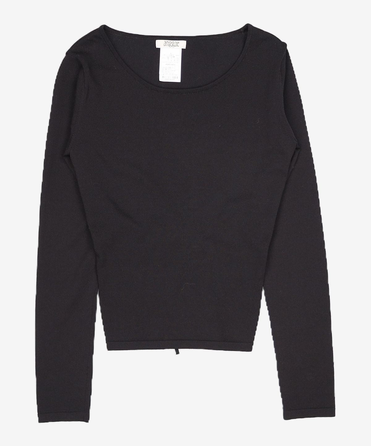 앙개(ANGGAE) Back Ribbon 2Way Pullover  Black S