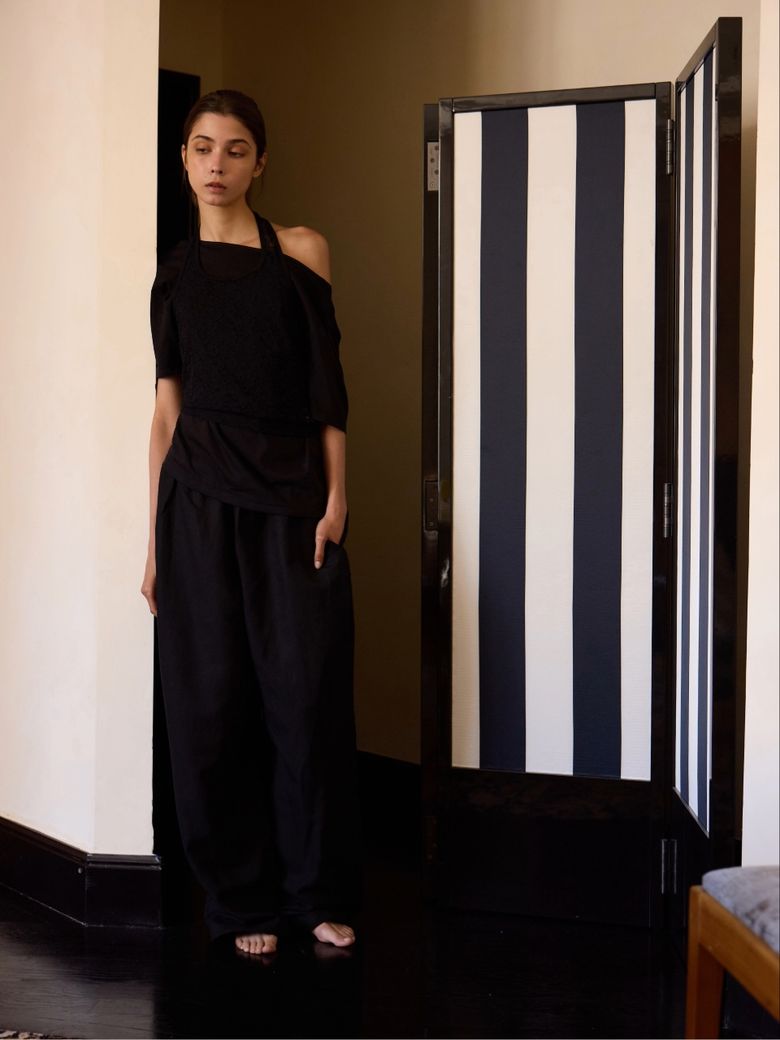Linen Shirring Pants