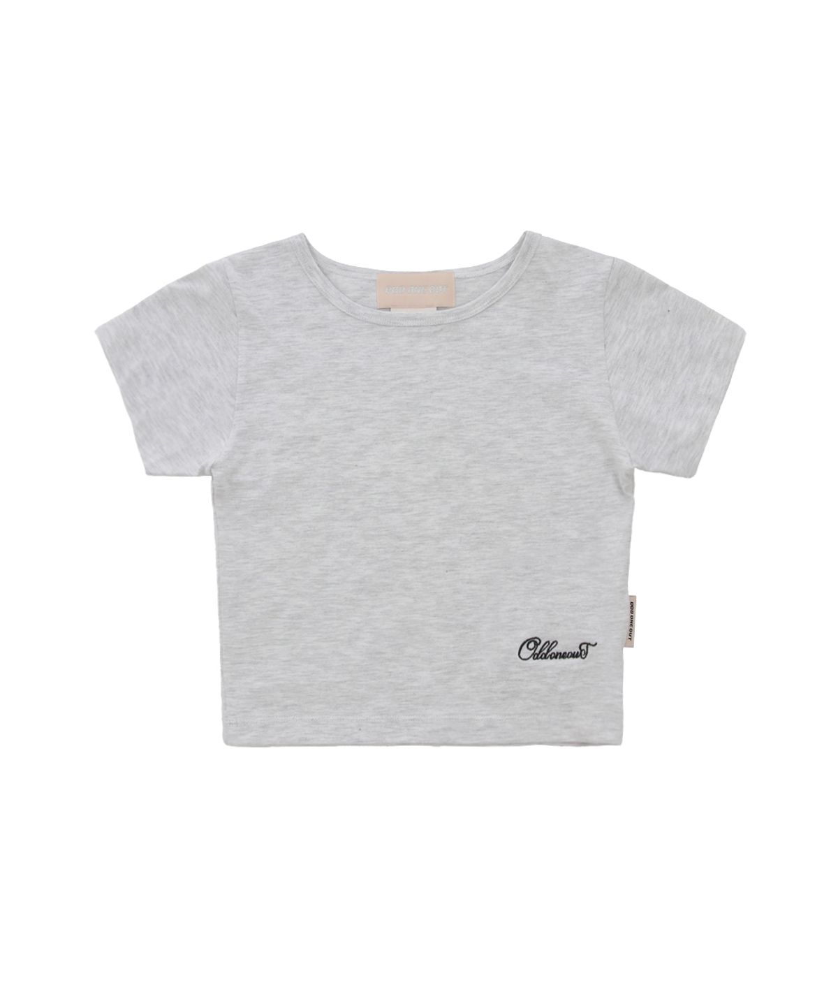오드원아웃(ODDONEOUT) MONO ROUND NECK T-SHIRTS W.GRAY