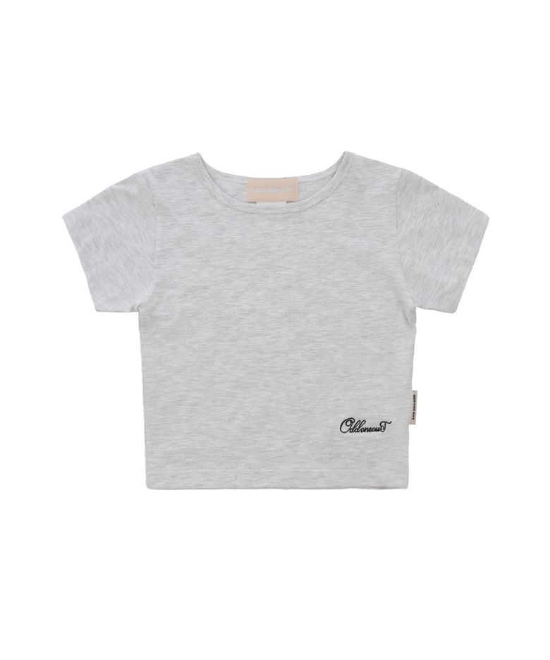 MONO ROUND NECK T-SHIRTS W.GRAY