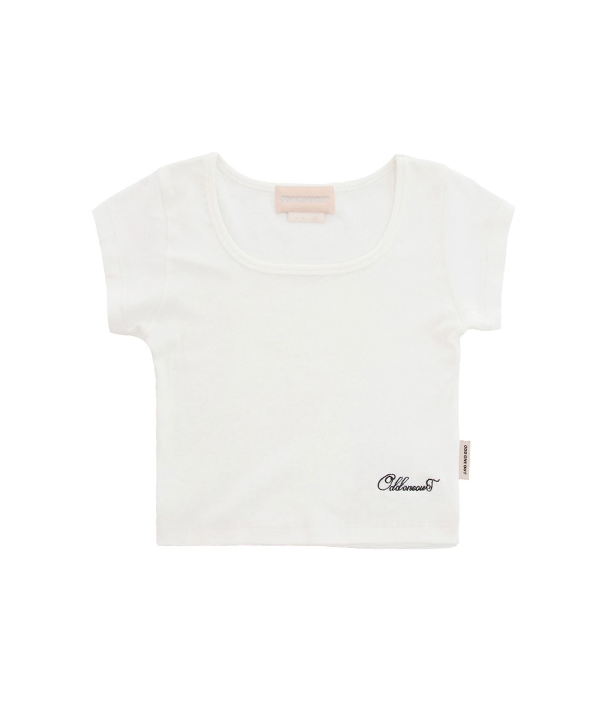 오드원아웃(ODDONEOUT) MONO SQUARE NECK T-SHIRTS WHITE