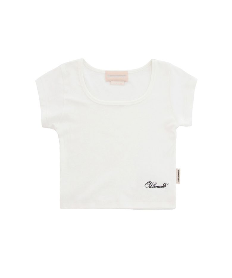 MONO SQUARE NECK T-SHIRTS WHITE